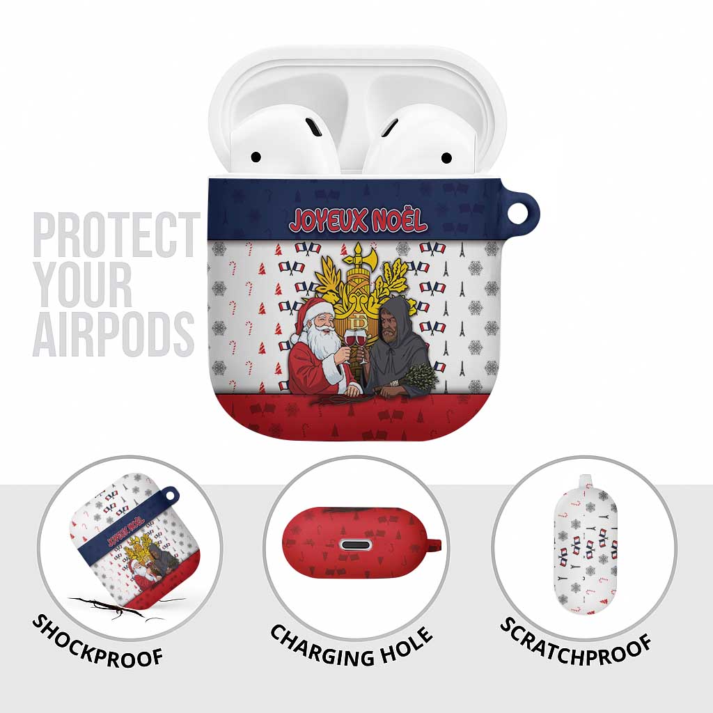 France Christmas AirPods Case Pere Noel And Pere Fouettard - Wonder Print Shop