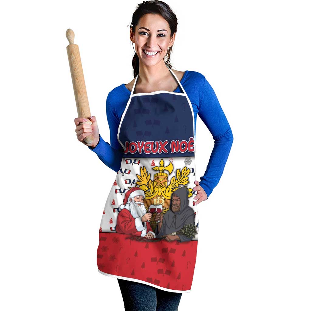 France Christmas Apron Pere Noel And Pere Fouettard - Wonder Print Shop