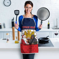 France Christmas Apron Pere Noel And Pere Fouettard - Wonder Print Shop