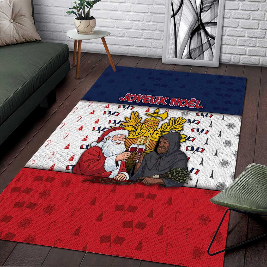 France Christmas Area Rug Pere Noel And Pere Fouettard - Wonder Print Shop