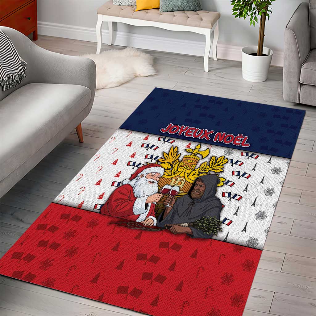 France Christmas Area Rug Pere Noel And Pere Fouettard - Wonder Print Shop