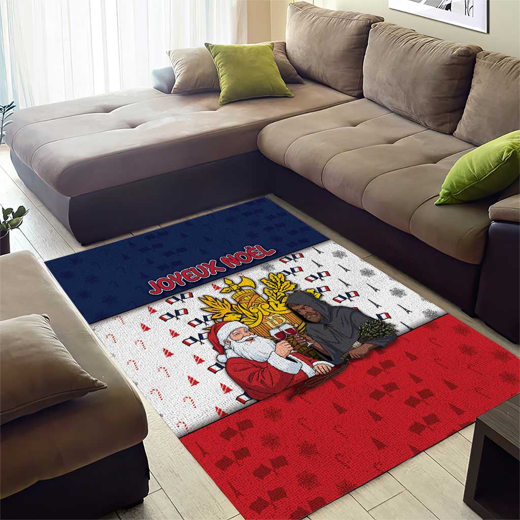 France Christmas Area Rug Pere Noel And Pere Fouettard - Wonder Print Shop