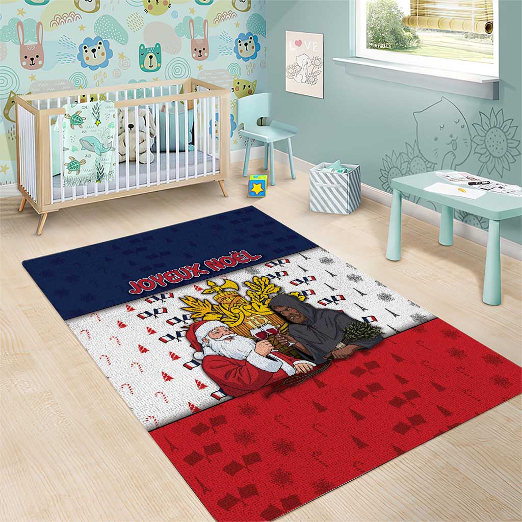 France Christmas Area Rug Pere Noel And Pere Fouettard - Wonder Print Shop