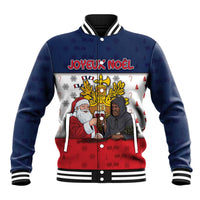 France Christmas Baseball Jacket Pere Noel And Pere Fouettard - Wonder Print Shop
