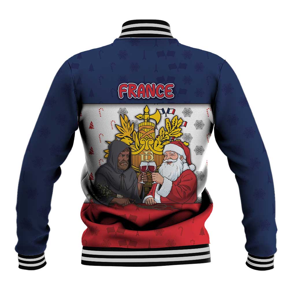 France Christmas Baseball Jacket Pere Noel And Pere Fouettard - Wonder Print Shop