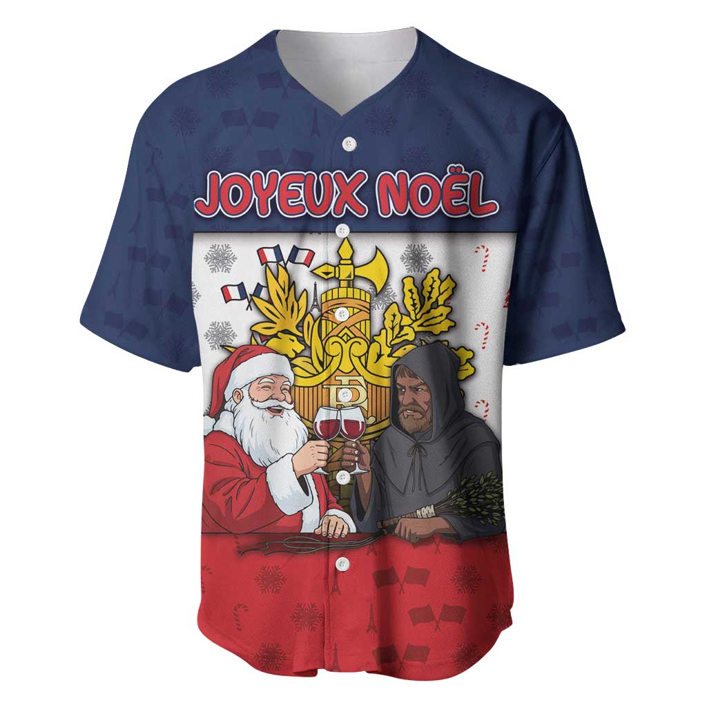 France Christmas Baseball Jersey Pere Noel And Pere Fouettard - Wonder Print Shop