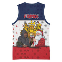 France Christmas Basketball Jersey Pere Noel And Pere Fouettard - Wonder Print Shop