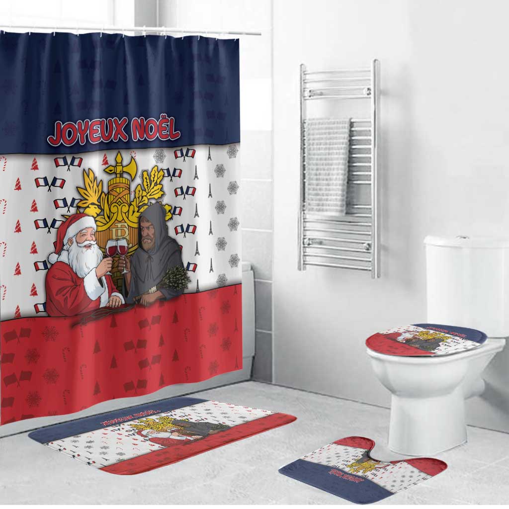 France Christmas Bathroom Set Pere Noel And Pere Fouettard - Wonder Print Shop