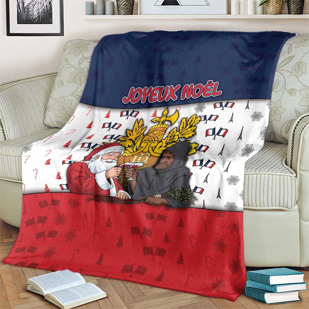 France Christmas Blanket Pere Noel And Pere Fouettard - Wonder Print Shop