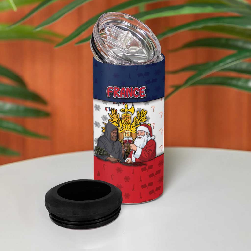 France Christmas 4 in 1 Can Cooler Tumbler Pere Noel And Pere Fouettard - Wonder Print Shop