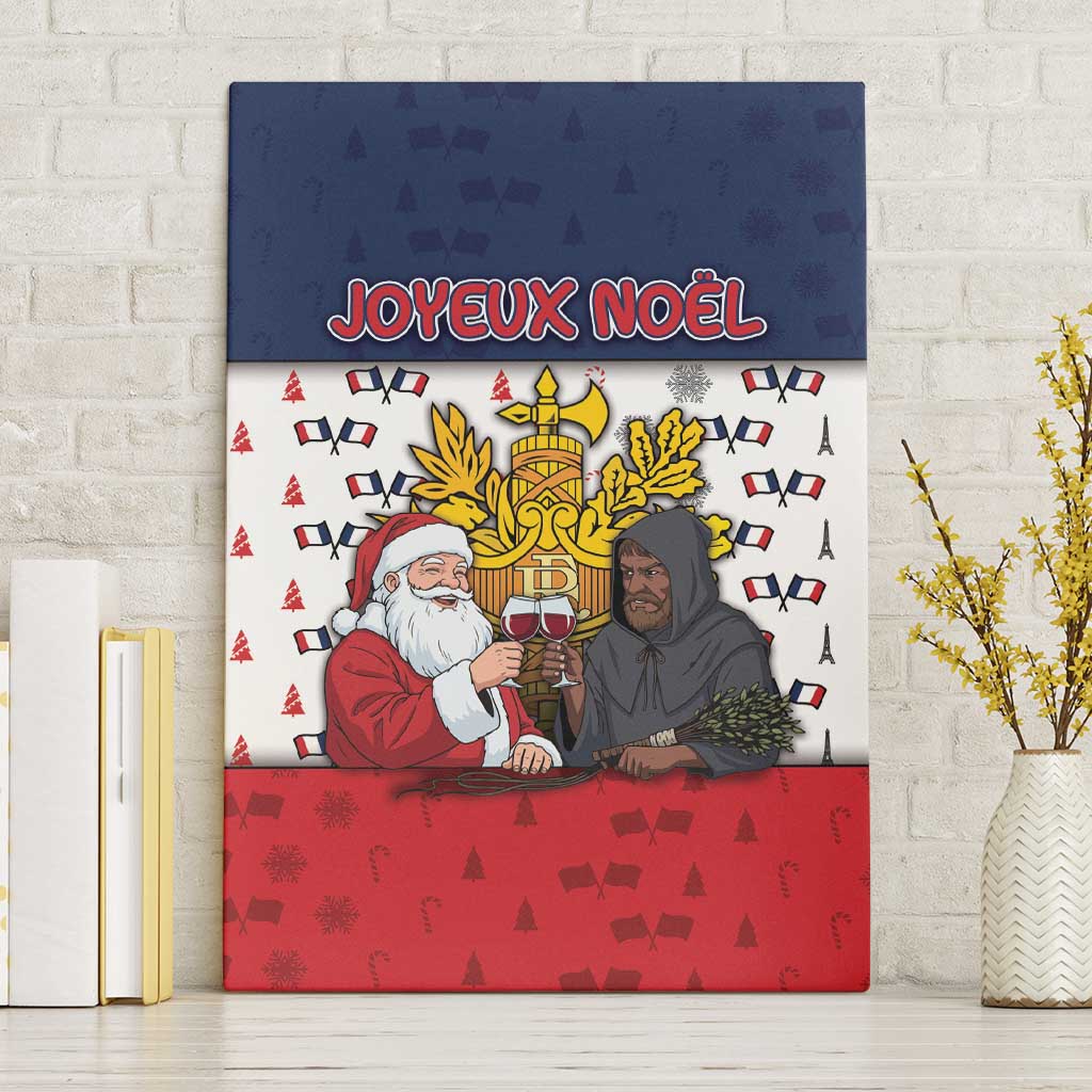 France Christmas Canvas Wall Art Pere Noel And Pere Fouettard - Wonder Print Shop