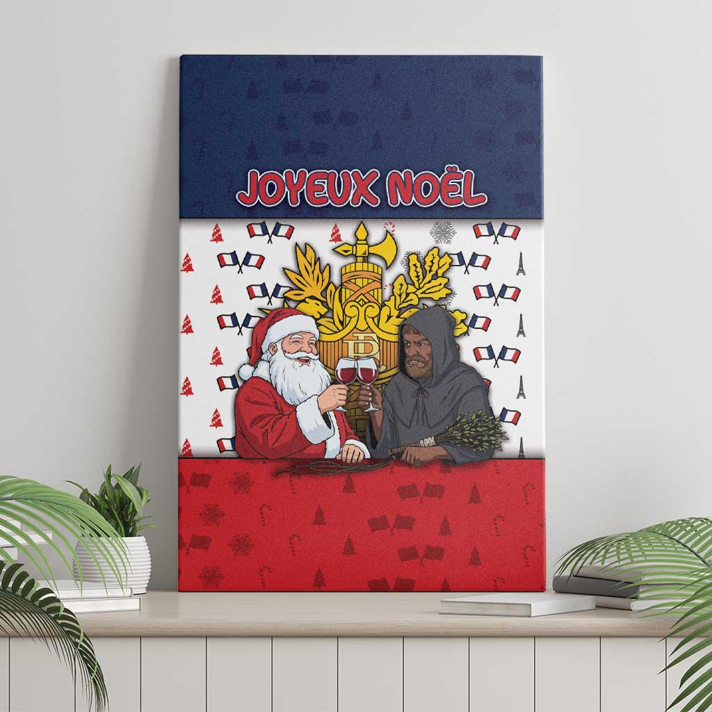 France Christmas Canvas Wall Art Pere Noel And Pere Fouettard - Wonder Print Shop