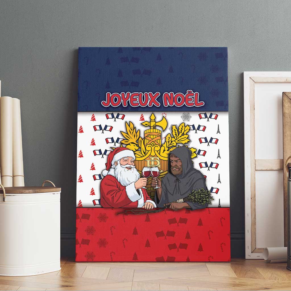 France Christmas Canvas Wall Art Pere Noel And Pere Fouettard - Wonder Print Shop