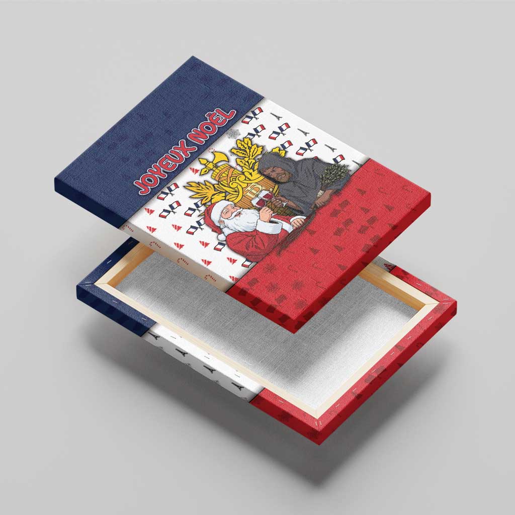 France Christmas Canvas Wall Art Pere Noel And Pere Fouettard - Wonder Print Shop