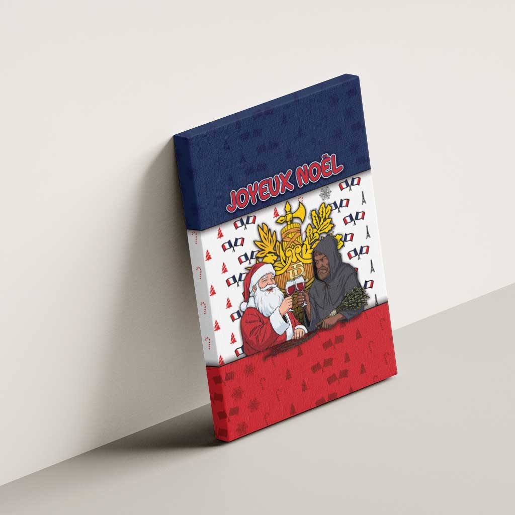 France Christmas Canvas Wall Art Pere Noel And Pere Fouettard - Wonder Print Shop