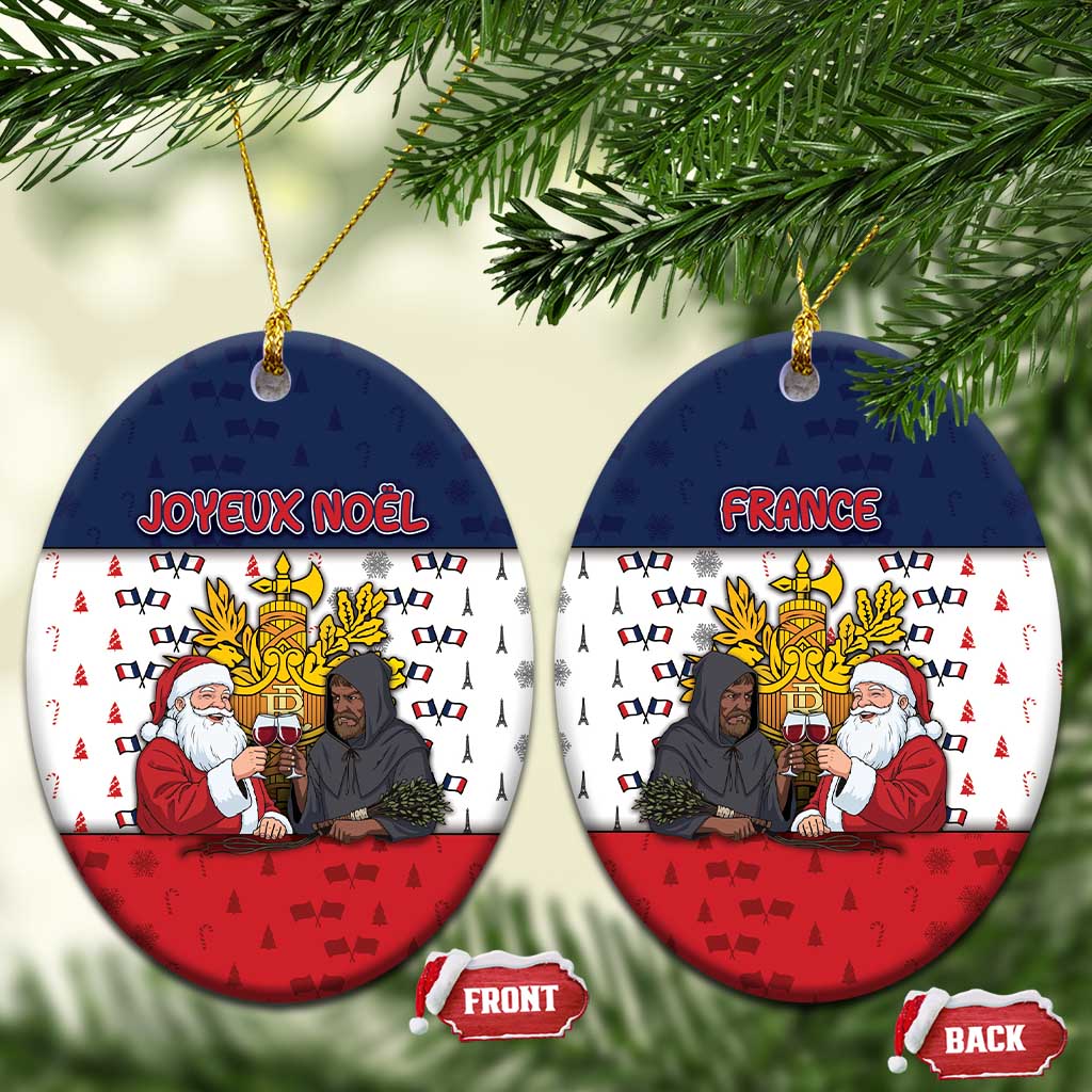 France Christmas Ceramic Ornament Pere Noel And Pere Fouettard - Wonder Print Shop
