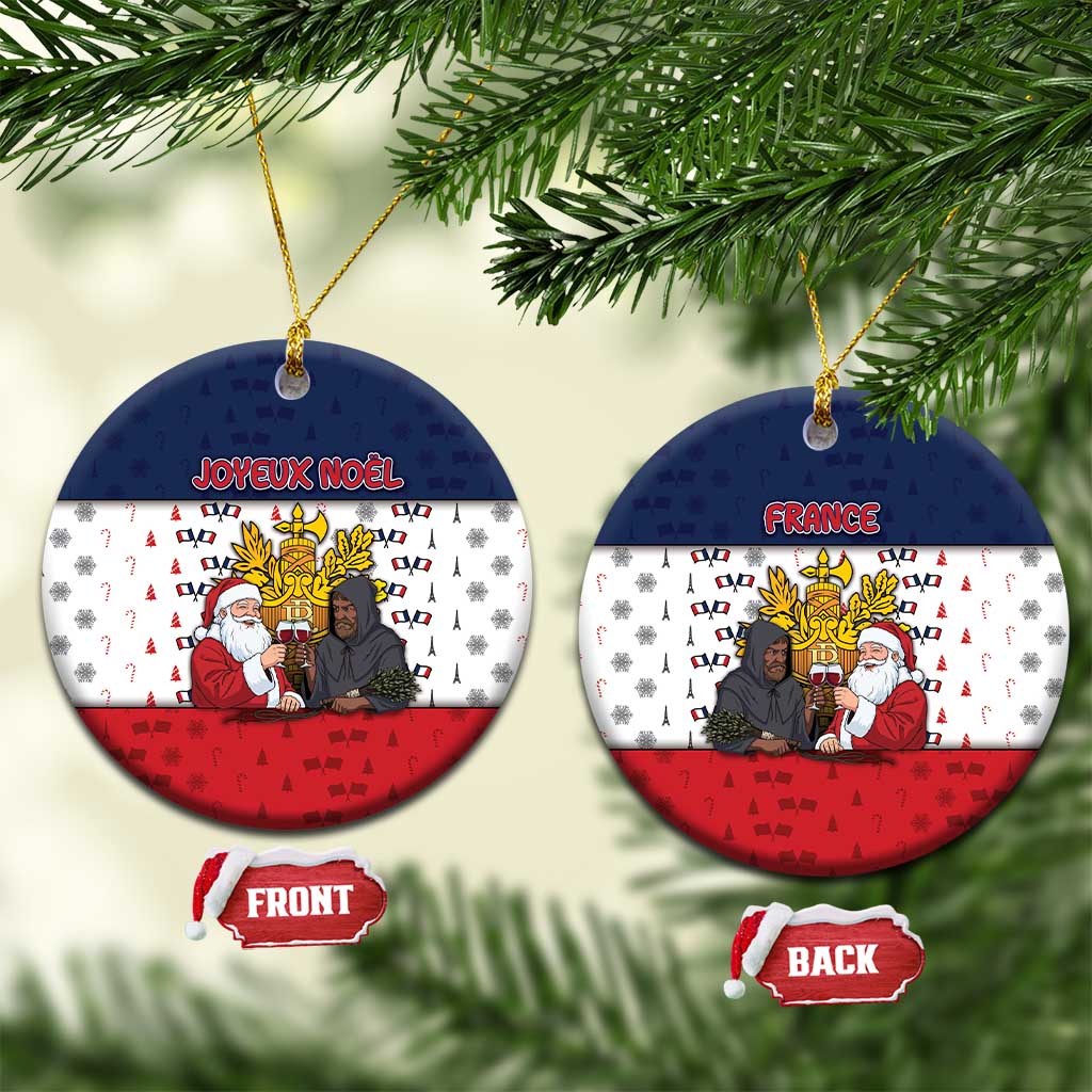 France Christmas Ceramic Ornament Pere Noel And Pere Fouettard - Wonder Print Shop