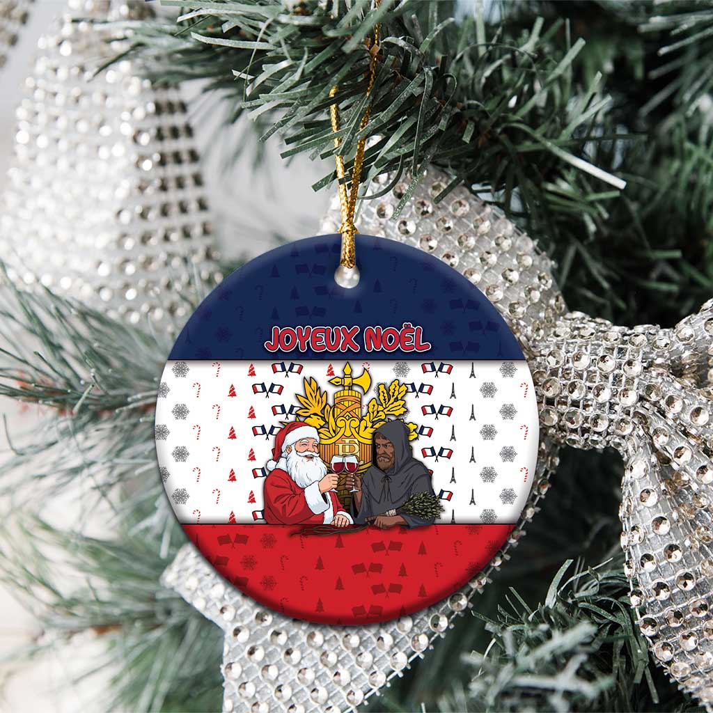 France Christmas Ceramic Ornament Pere Noel And Pere Fouettard - Wonder Print Shop