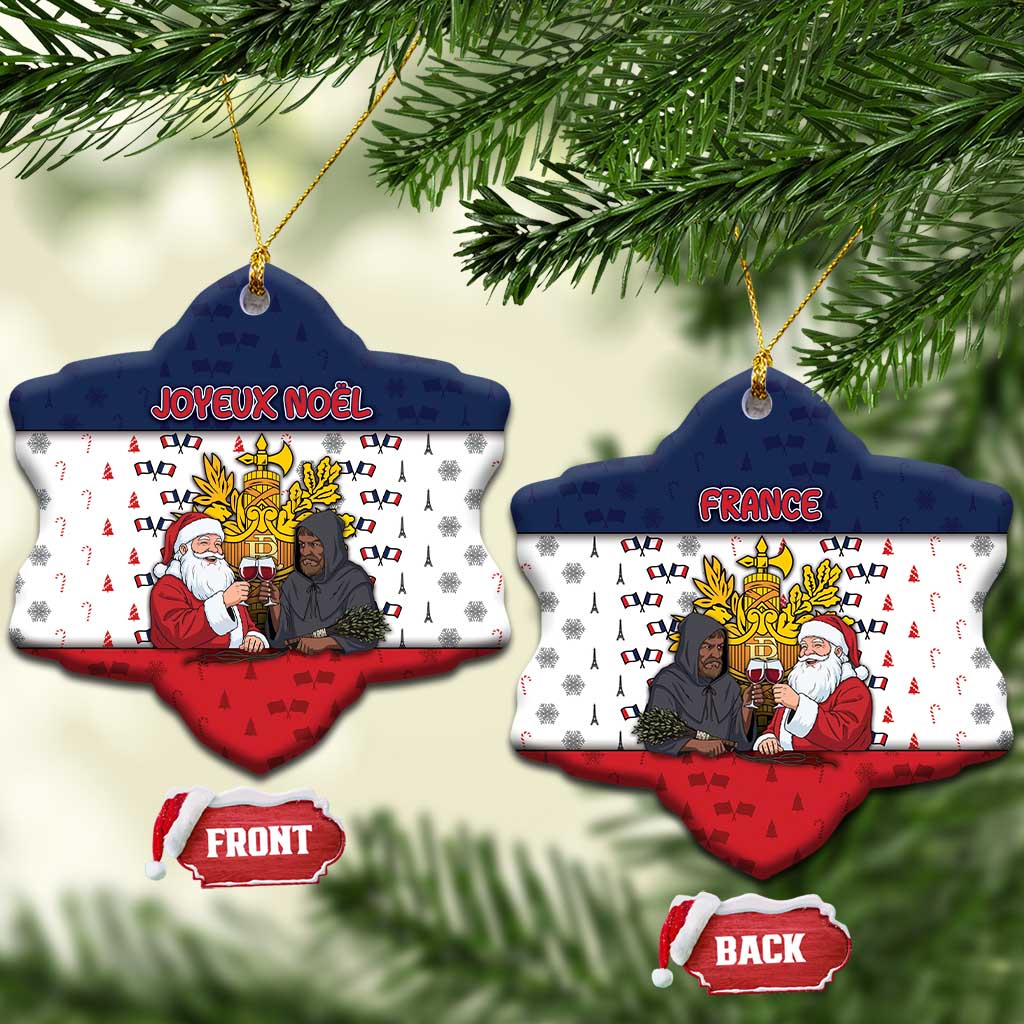 France Christmas Ceramic Ornament Pere Noel And Pere Fouettard - Wonder Print Shop