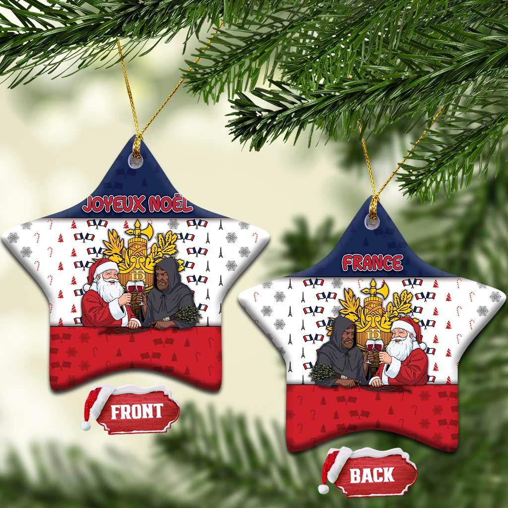 France Christmas Ceramic Ornament Pere Noel And Pere Fouettard - Wonder Print Shop