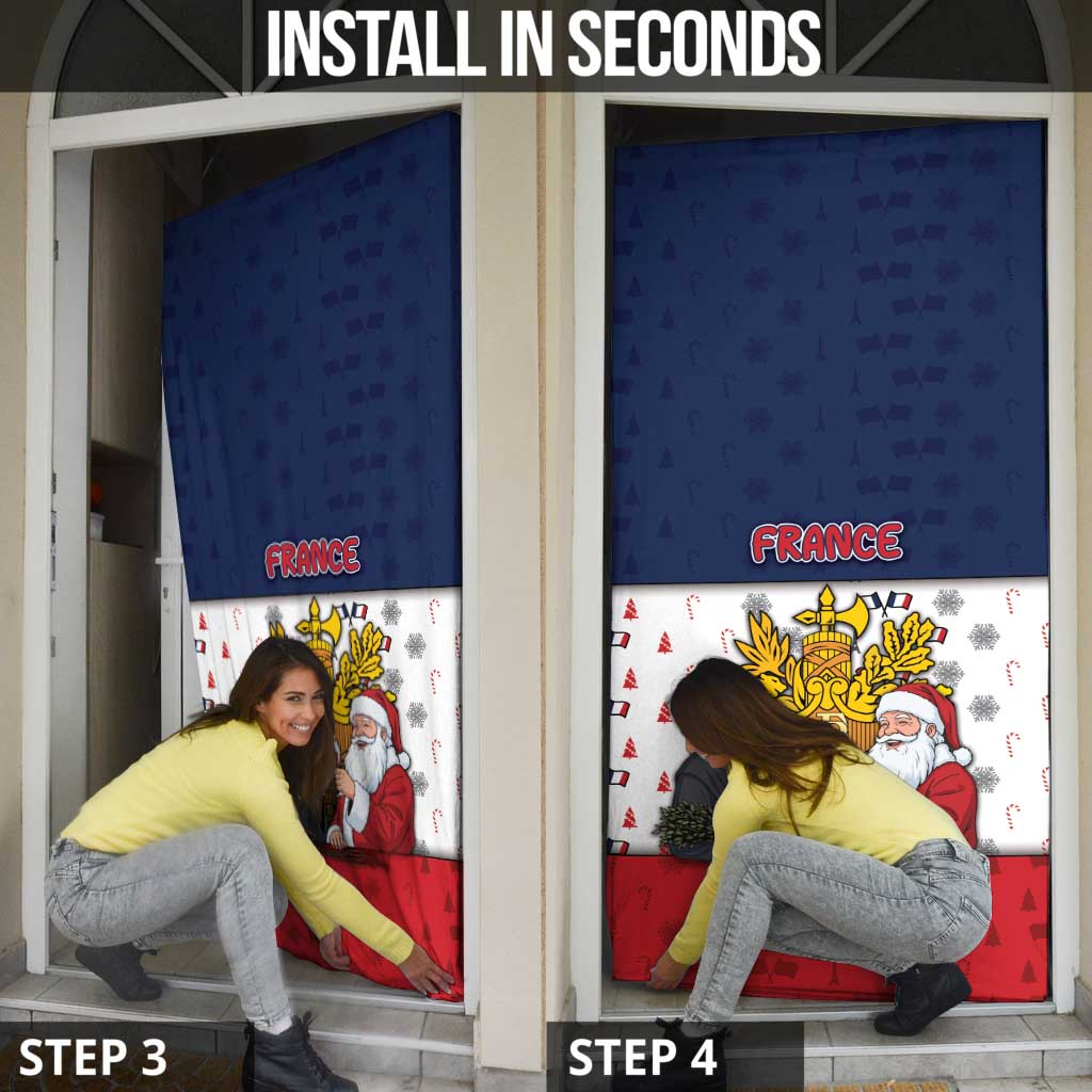 France Christmas Door Cover Pere Noel And Pere Fouettard - Wonder Print Shop