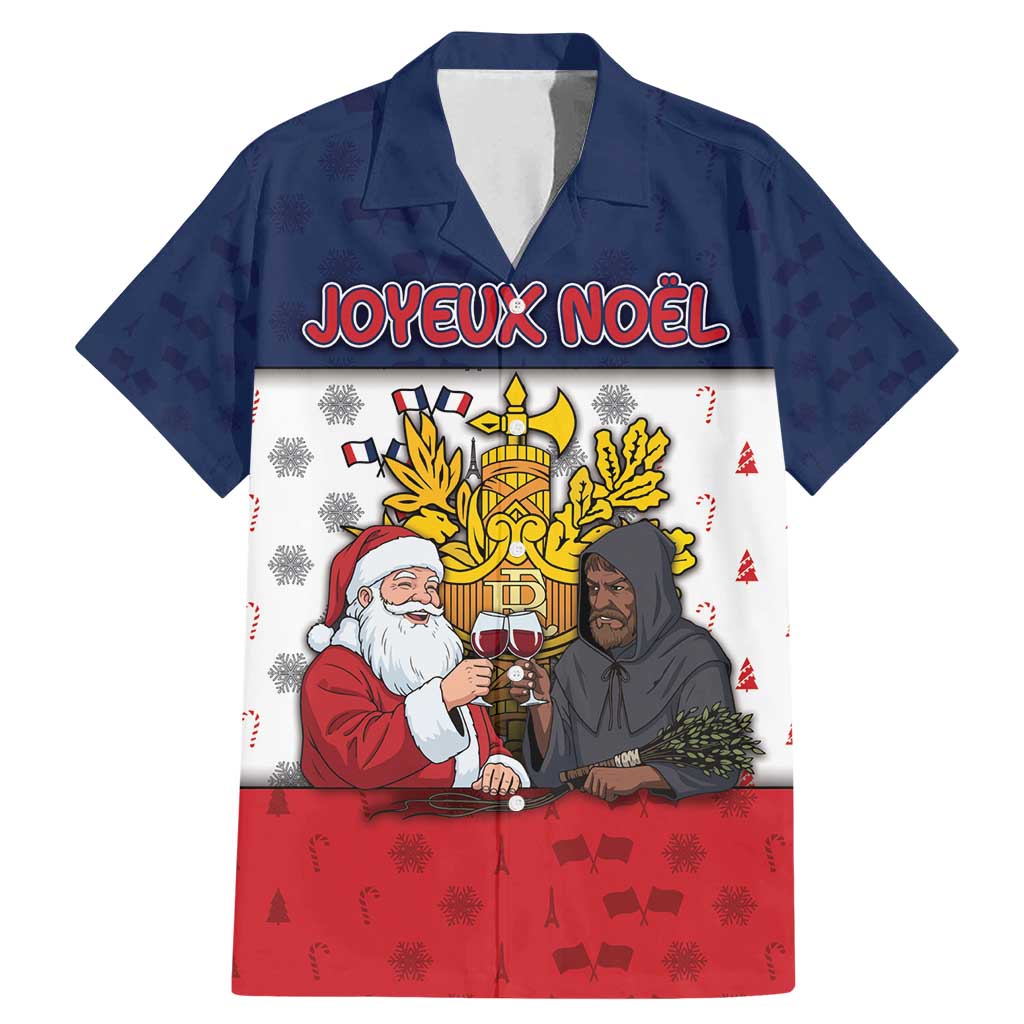 France Christmas Family Matching Mermaid Dress and Hawaiian Shirt Pere Noel And Pere Fouettard - Wonder Print Shop