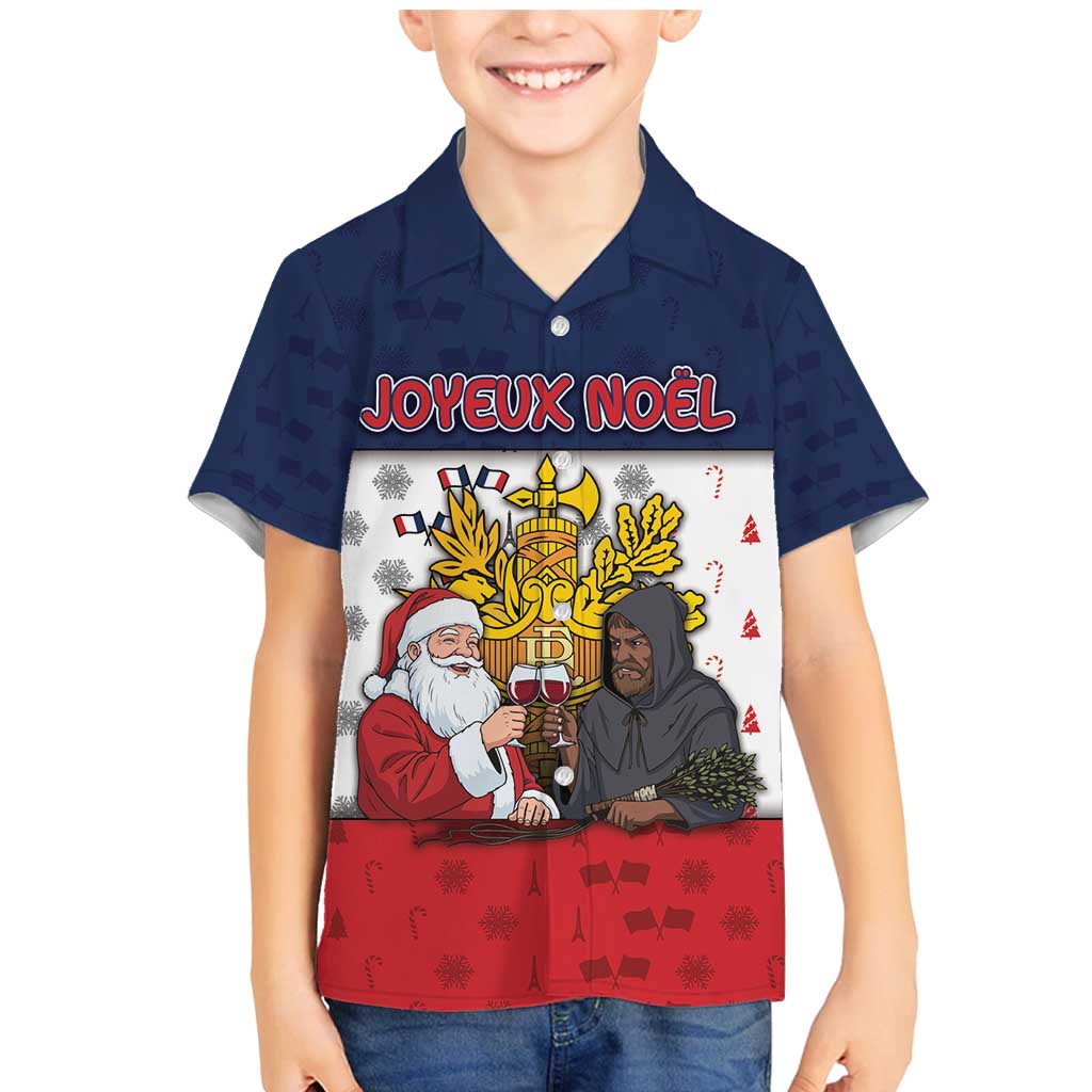 France Christmas Family Matching Mermaid Dress and Hawaiian Shirt Pere Noel And Pere Fouettard - Wonder Print Shop