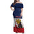 France Christmas Family Matching Off Shoulder Maxi Dress and Hawaiian Shirt Pere Noel And Pere Fouettard - Wonder Print Shop