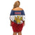 France Christmas Family Matching Off Shoulder Short Dress and Hawaiian Shirt Pere Noel And Pere Fouettard - Wonder Print Shop