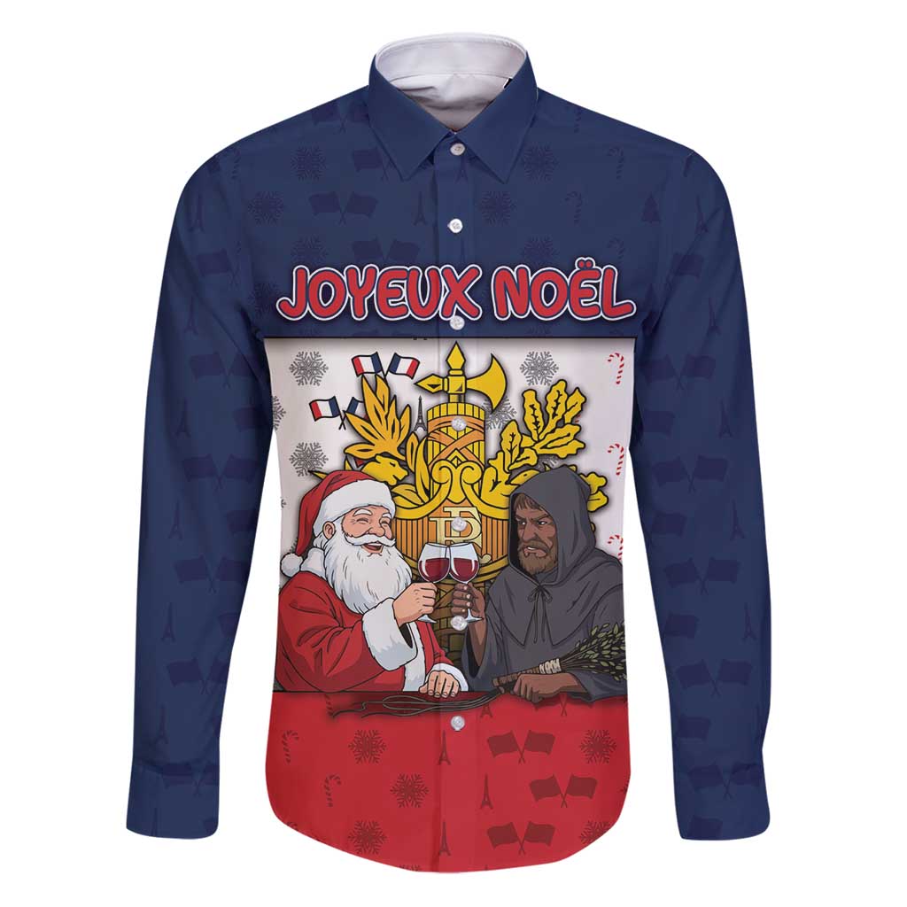 France Christmas Family Matching Puletasi and Hawaiian Shirt Pere Noel And Pere Fouettard - Wonder Print Shop