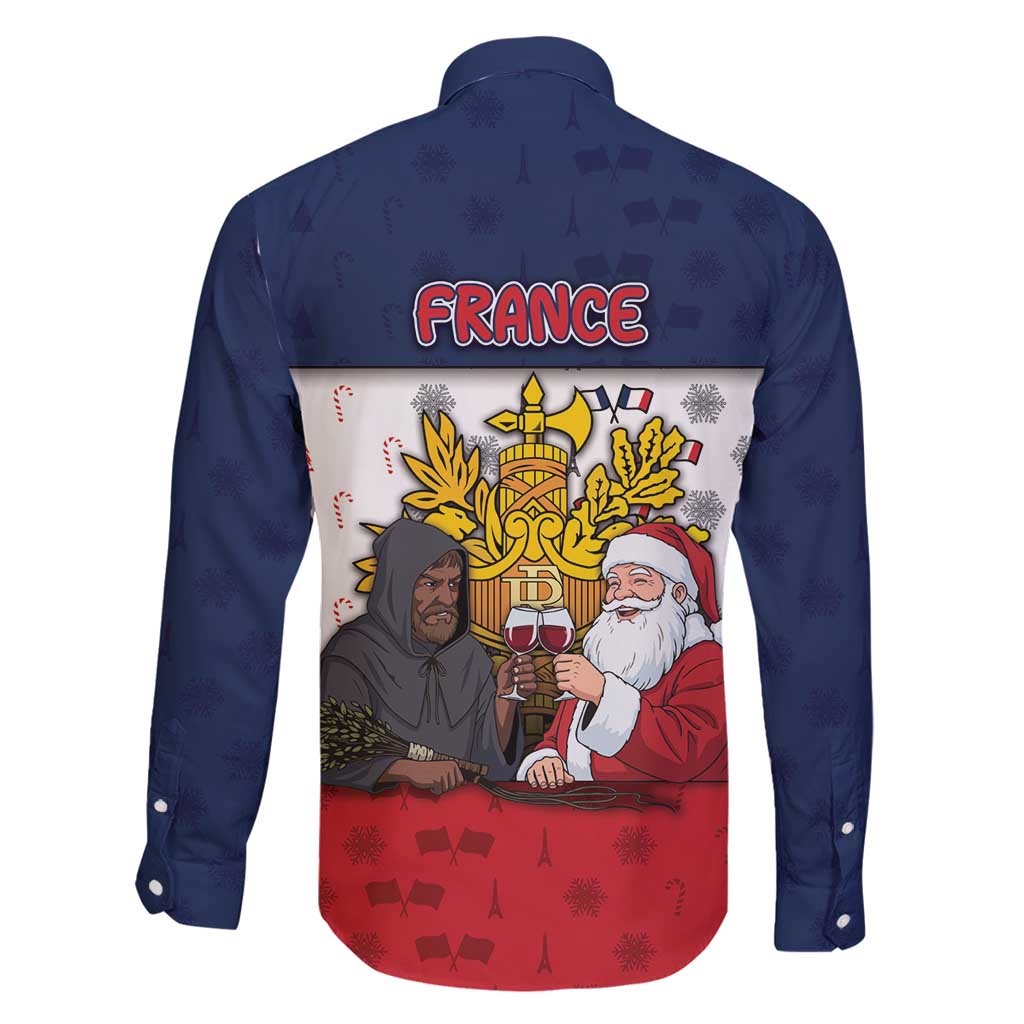 France Christmas Family Matching Puletasi and Hawaiian Shirt Pere Noel And Pere Fouettard - Wonder Print Shop