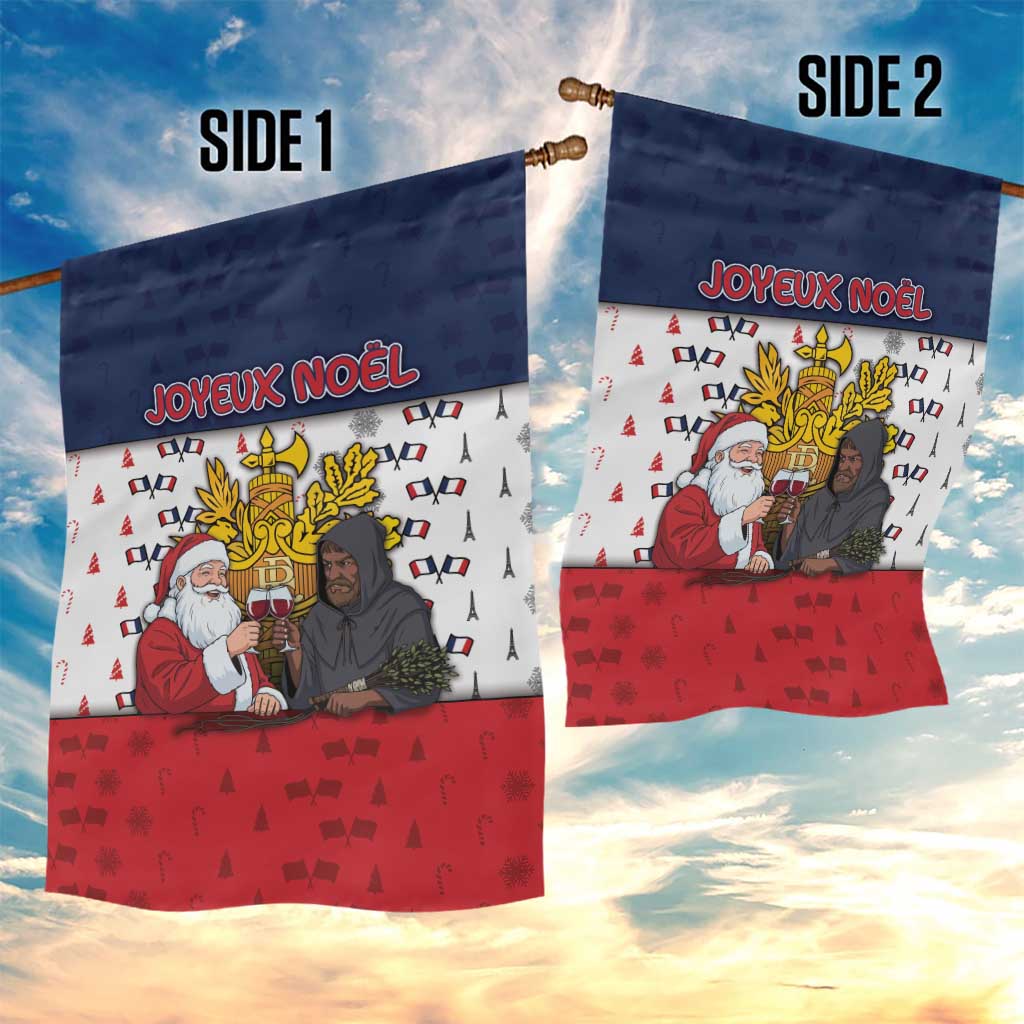 France Christmas Garden Flag Pere Noel And Pere Fouettard - Wonder Print Shop