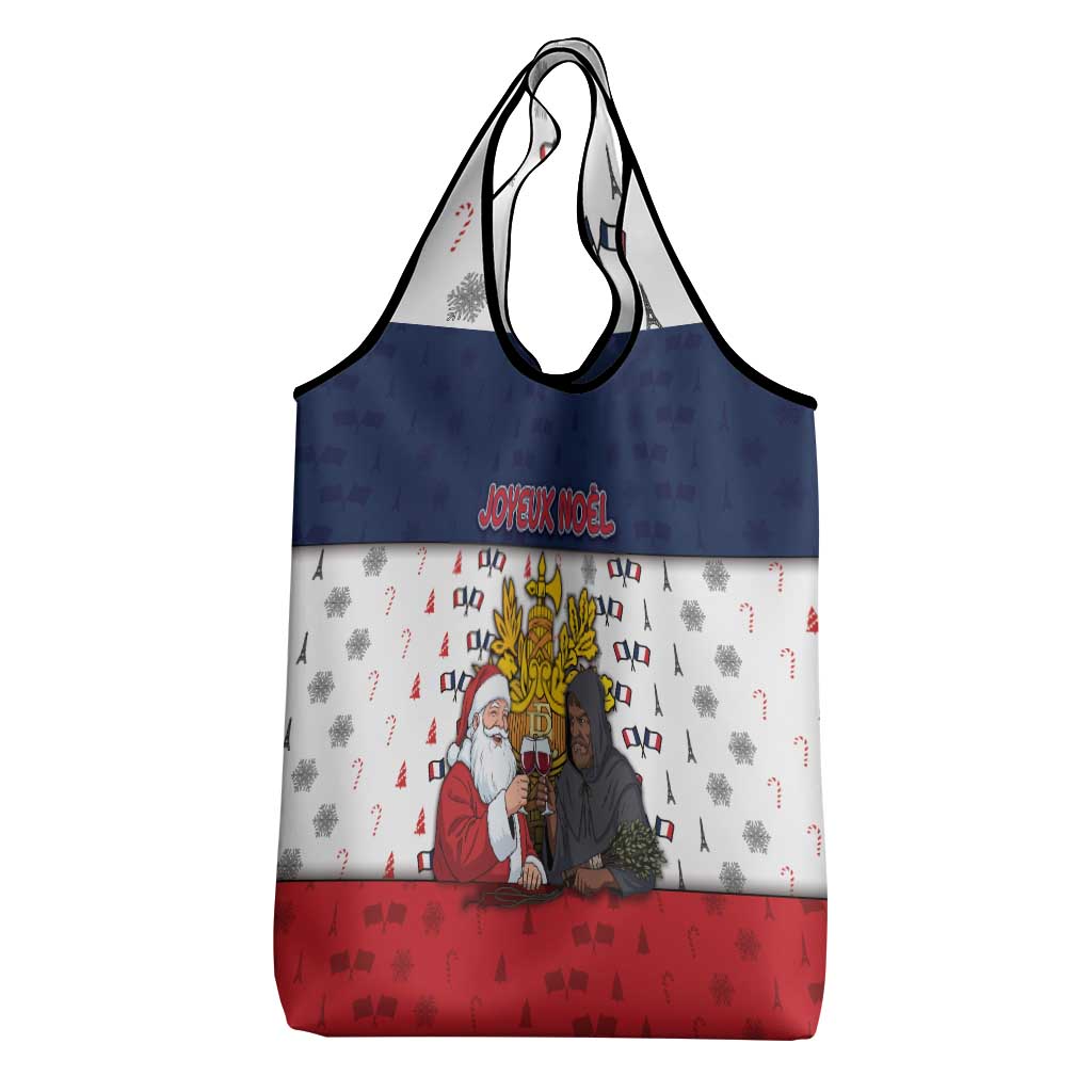 France Christmas Grocery Bag Pere Noel And Pere Fouettard - Wonder Print Shop