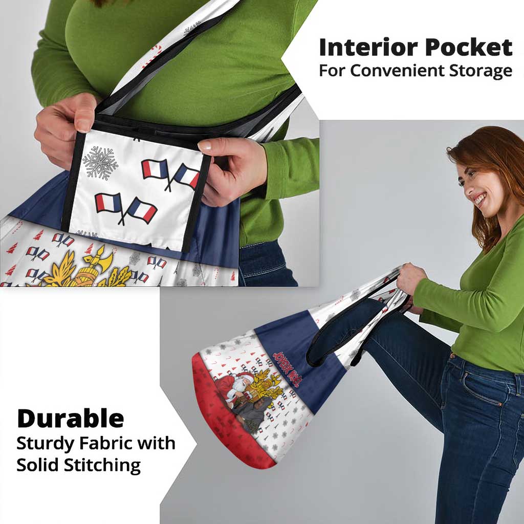 France Christmas Grocery Bag Pere Noel And Pere Fouettard - Wonder Print Shop