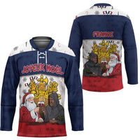 France Christmas Hockey Jersey Pere Noel And Pere Fouettard - Wonder Print Shop