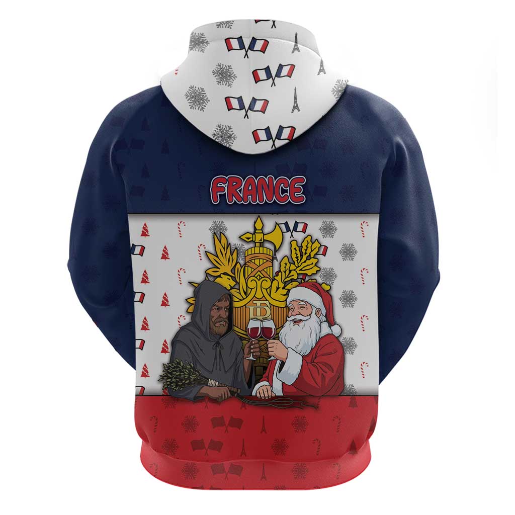 France Christmas Hoodie Pere Noel And Pere Fouettard - Wonder Print Shop