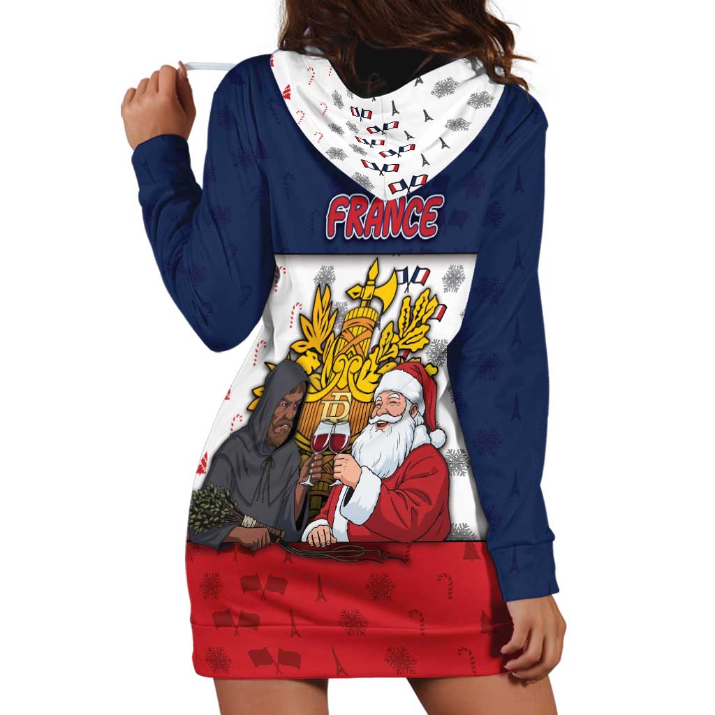 France Christmas Hoodie Dress Pere Noel And Pere Fouettard - Wonder Print Shop