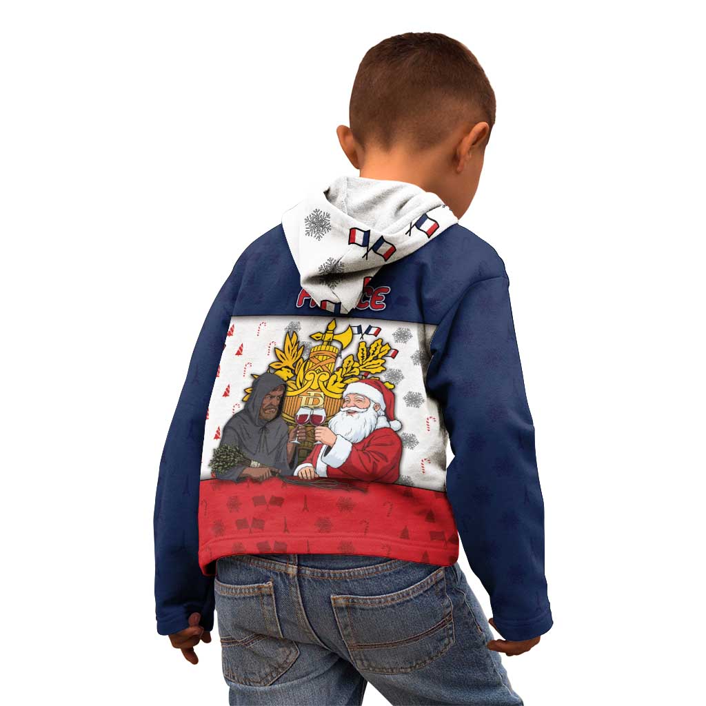 France Christmas Kid Hoodie Pere Noel And Pere Fouettard - Wonder Print Shop
