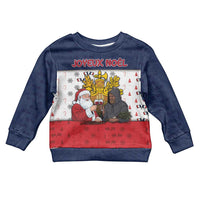 France Christmas Kid Ugly Christmas Sweater Pere Noel And Pere Fouettard - Wonder Print Shop