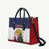 France Christmas Leather Bag Pere Noel And Pere Fouettard - Wonder Print Shop
