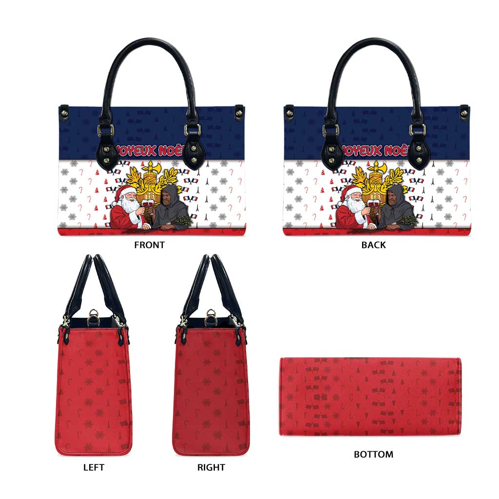 France Christmas Leather Bag Pere Noel And Pere Fouettard - Wonder Print Shop