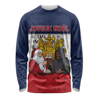 France Christmas Long Sleeve Shirt Pere Noel And Pere Fouettard - Wonder Print Shop