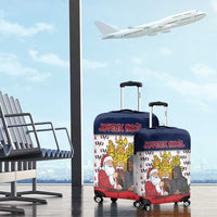 France Christmas Luggage Cover Pere Noel And Pere Fouettard - Wonder Print Shop