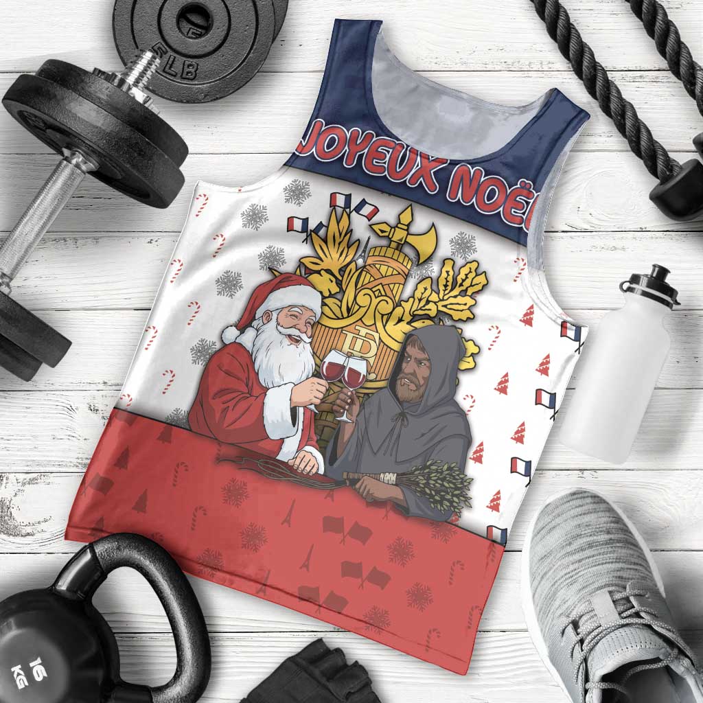 France Christmas Men Tank Top Pere Noel And Pere Fouettard - Wonder Print Shop