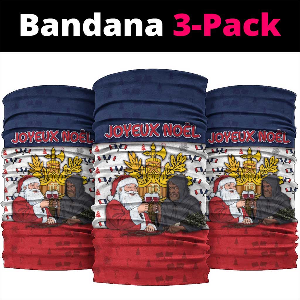 France Christmas Neck Gaiter Pere Noel And Pere Fouettard - Wonder Print Shop