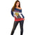 France Christmas Off Shoulder Sweater Pere Noel And Pere Fouettard - Wonder Print Shop