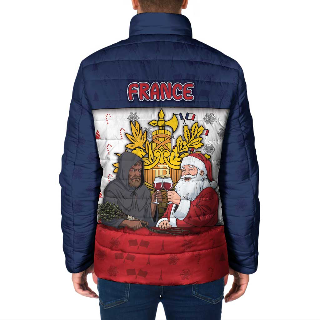 France Christmas Padded Jacket Pere Noel And Pere Fouettard - Wonder Print Shop