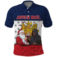 France Christmas Polo Shirt Pere Noel And Pere Fouettard - Wonder Print Shop