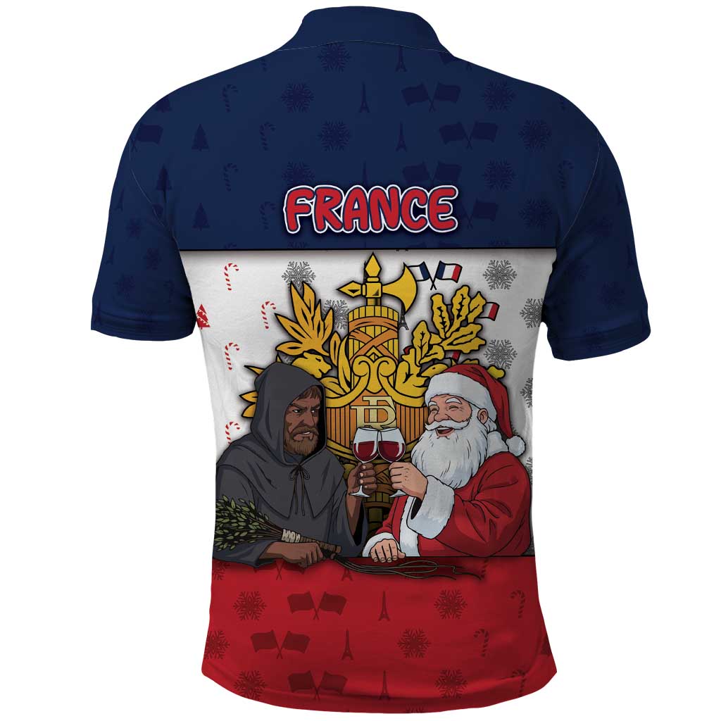 France Christmas Polo Shirt Pere Noel And Pere Fouettard - Wonder Print Shop