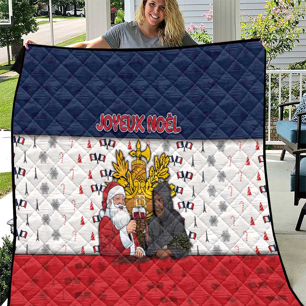 France Christmas Quilt Pere Noel And Pere Fouettard - Wonder Print Shop